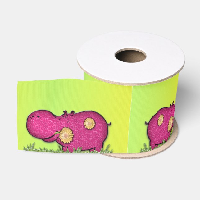 hippo fun grosgrain ribbon (Spool)