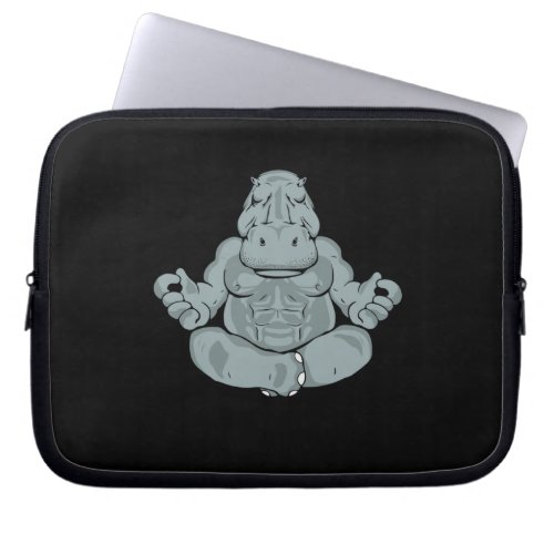 Hippo Gift Women Meditation Men Yoga Meditation Laptop Sleeve