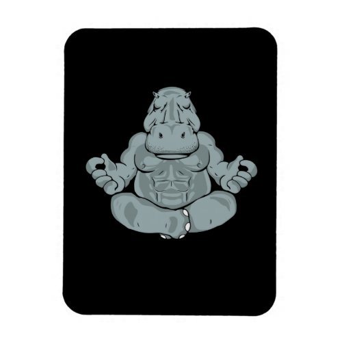 Hippo Gift Women Meditation Men Yoga Meditation Magnet