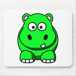 Hippo Green Mouse Pad