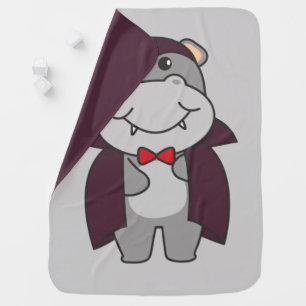 Hippo Halloween Cute Devil Vampire Costume Baby Bl Baby Blanket