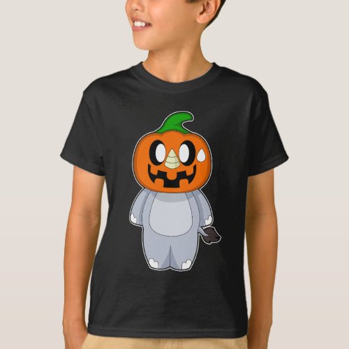 Hippo Halloween Pumpkin T_Shirt