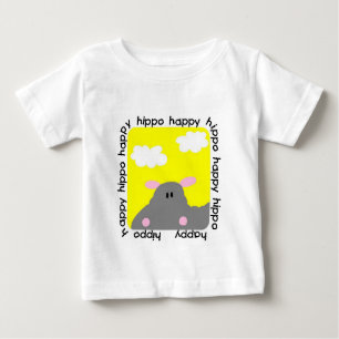 Hippo Happy Toddler Ruffle Dress Baby T-Shirt