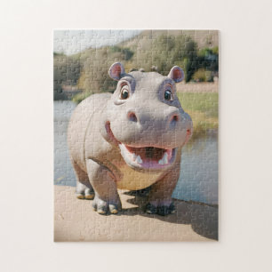 Hippo Hippopotamus Jigsaw Puzzle