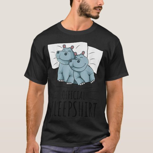 Hippo Hippopotamus Lover Official Sleepshirt  T_Shirt