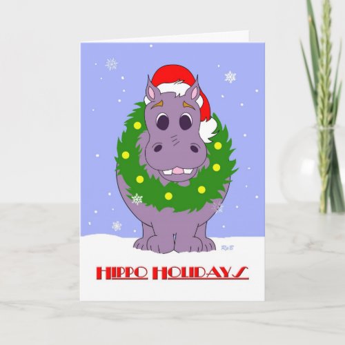 Hippo Holidays Holiday Card