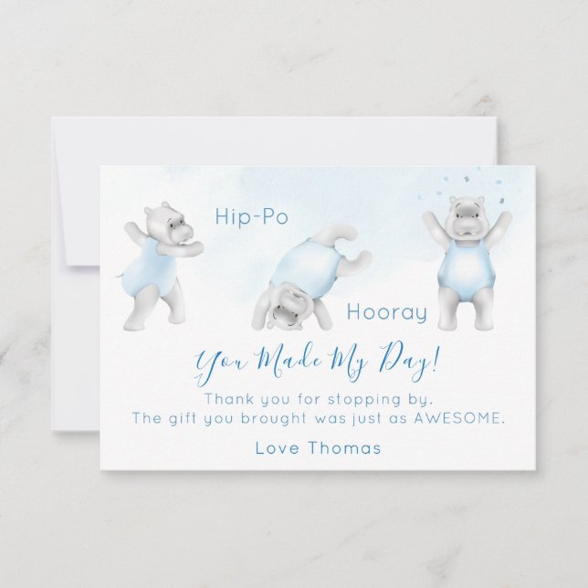 Hippo Hooray Somersault Thank You (Front)