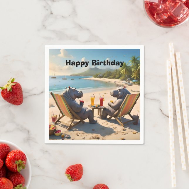 Hippo Hour: Beachside Cocktails and Good Times, Napkins (Insitu)