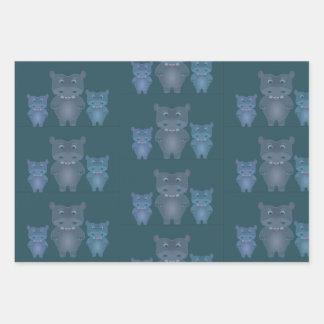 Hippo Hub Wrapping Paper Sheets