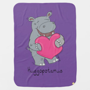 Hippo Hugs Valentine’s Day Baby Blanket