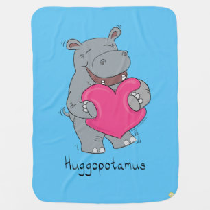 Hippo Hugs Valentine’s Day Baby Blanket