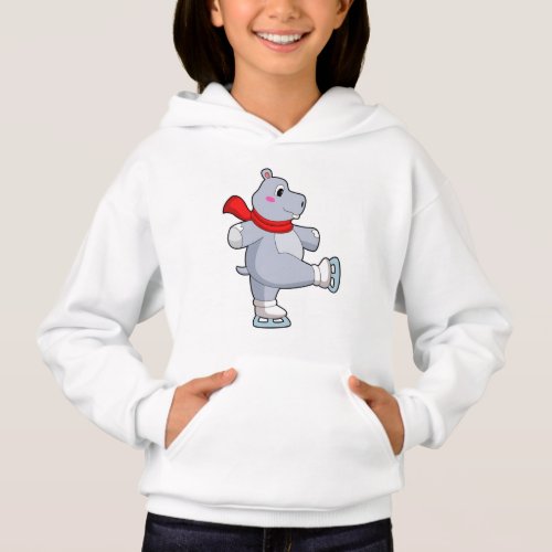 Hippo Ice skating Ice skates Hoodie