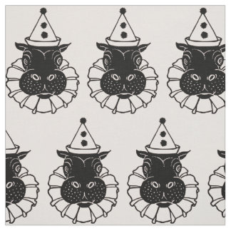 hippo in a party hat fabric