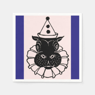 hippo in a party hat napkins