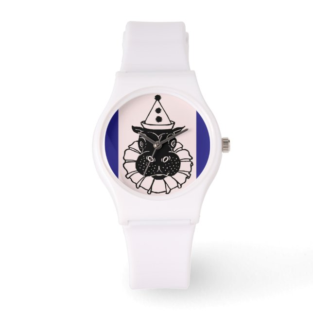 hippo in a party hat watch (Front)