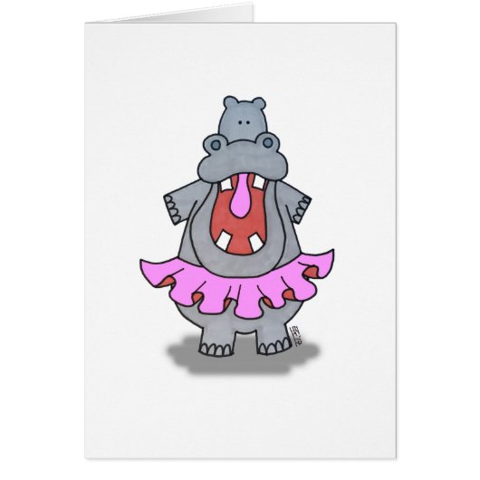 Hippo in a Tutu Cards (Front)