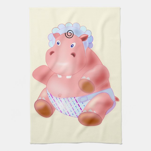 Hippo Kitchen Towel (Vertical)