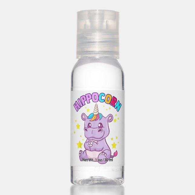 Hippo Logo on Travel Bottle Set Hand Sanitizer (Front)
