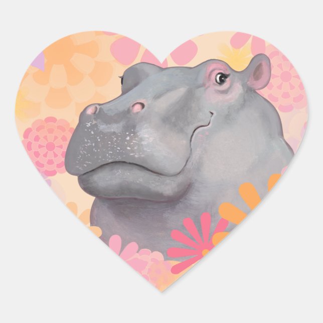 Hippo Love Sticker (Front)