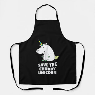Hippo Lover Gift Chubby Unicorn Hippo Cute Hippo Apron