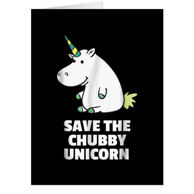 Hippo Lover Gift| Chubby Unicorn Hippo| Cute Hippo Card (Front)