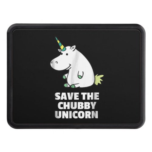 Hippo Lover Gift Chubby Unicorn Hippo Cute Hippo Hitch Cover