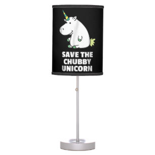Hippo Lover Gift Chubby Unicorn Hippo Cute Hippo Table Lamp