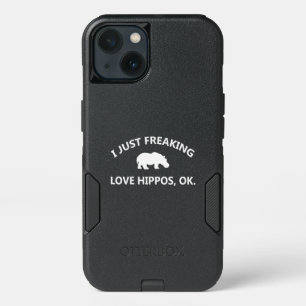 Hippo Lover Gift I Just Freaking Love Hippo Ok iPhone 13 Case