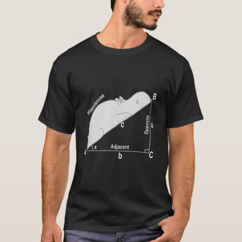 Hippo Math Analytical Funny Sarcasm Humor Teacher  T_Shirt