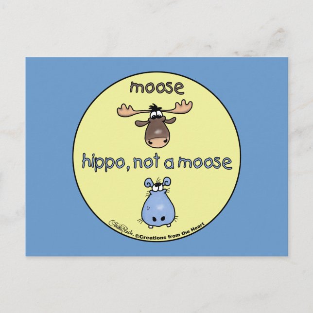 Hippo-not-a-moose! Postcard (Front)