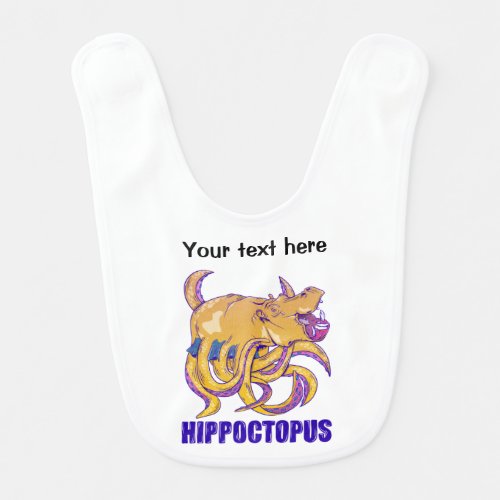 Hippo Octopus Strange creature Baby Bib