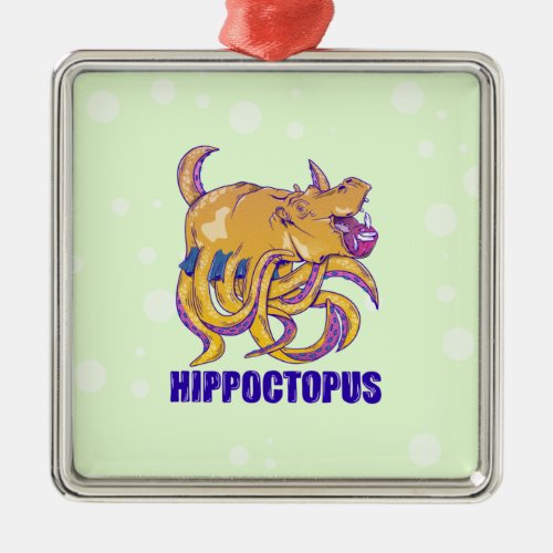 Hippo Octopus Strange creature Metal Ornament