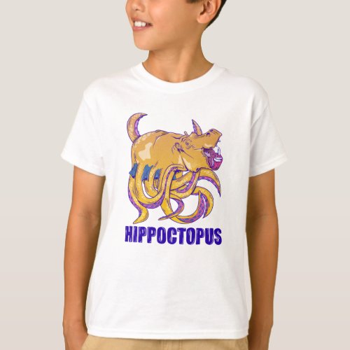 Hippo Octopus Strange creature T_Shirt