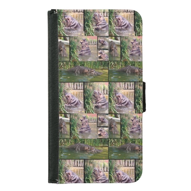 Hippo Photo Collage,    Samsung Galaxy Wallet Case (Front)