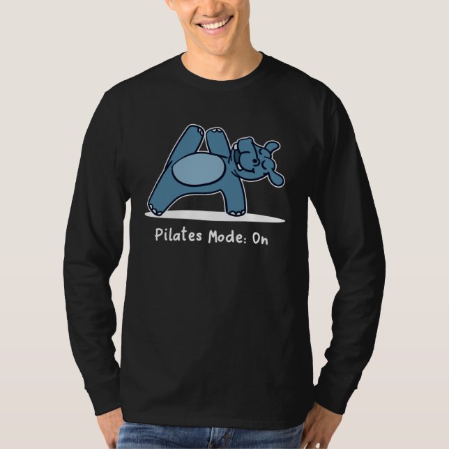 hippo pilates body fitness training workout T-Shirt (Front)