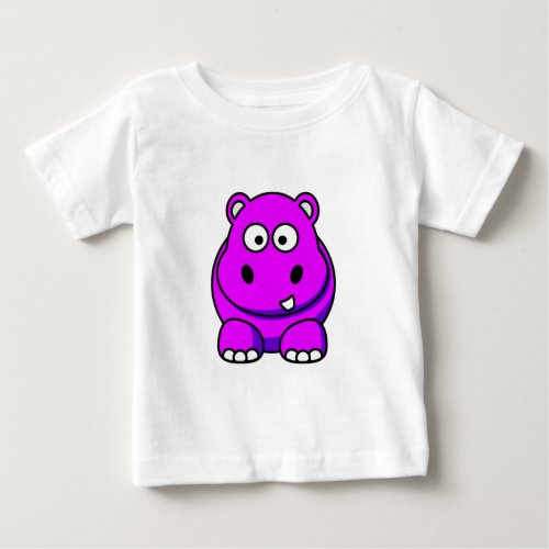 Hippo Pink Baby T_Shirt