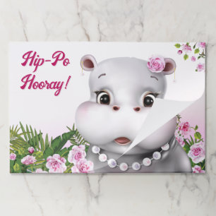 Hippo Pink Floral Paper Pad