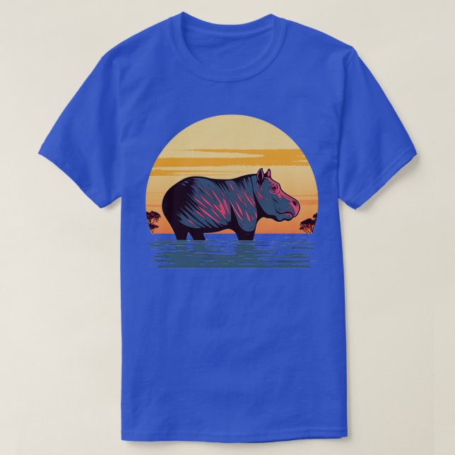 Hippo retro 1 T-Shirt (Design Front)