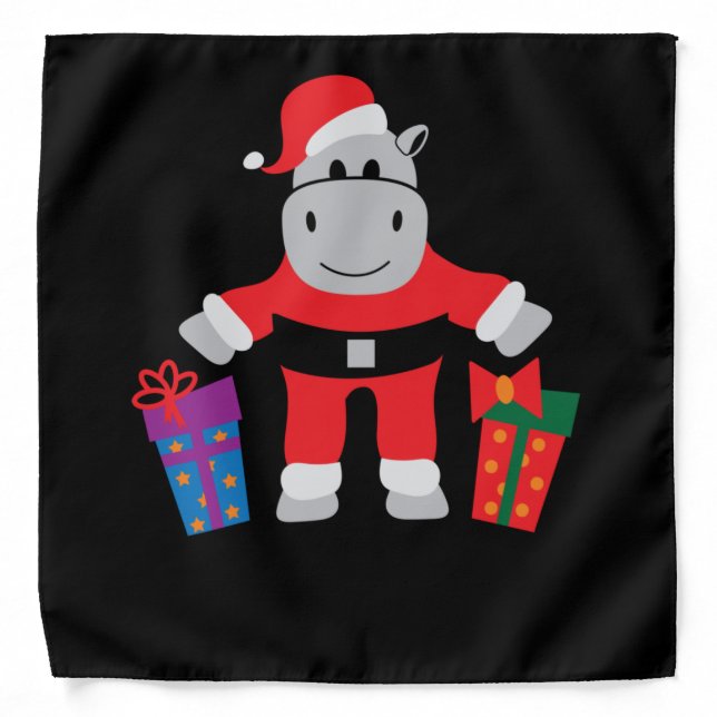 hippo santa bandana (Front)