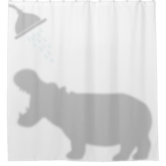 Hippo Shadow Silhouette Shadow Buddies In Shower Shower Curtain