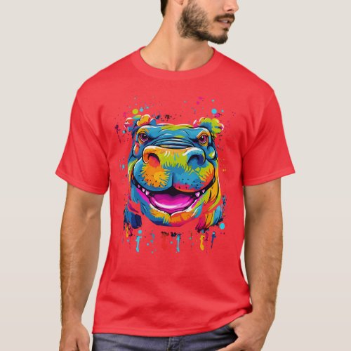 Hippo Smiling T_Shirt