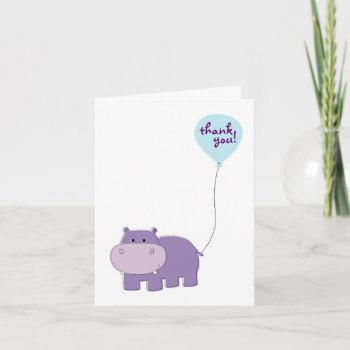Hippo Thank You Cards by paisleyinparis at Zazzle