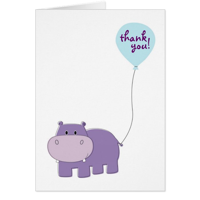 Hippo Thank You Cards