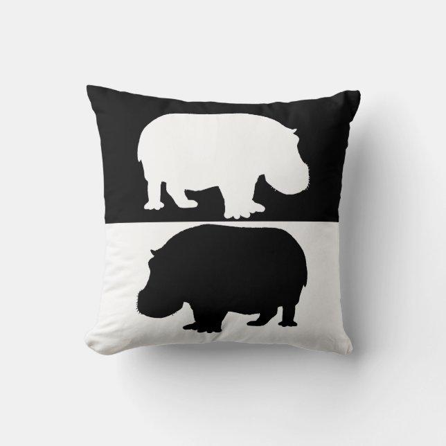 hippo throw pillow (Front)