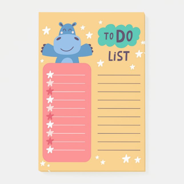 Hippo To Do List Notes (Front)