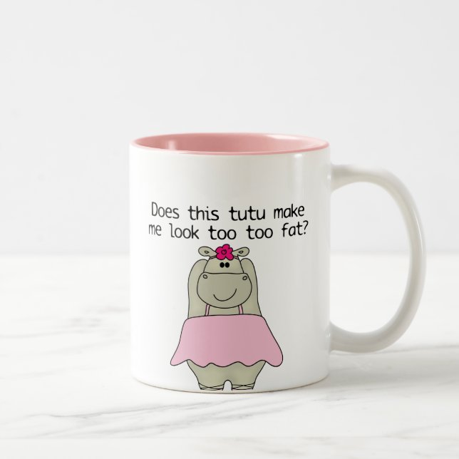 Hippo Tu Tu Fat Two-Tone Coffee Mug (Right)
