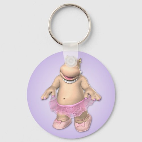 Hippo Tutu  Keychain