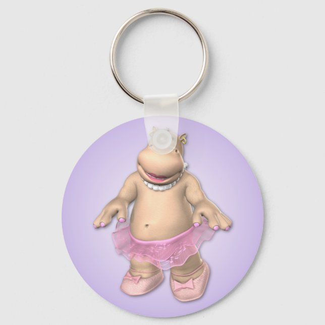 Hippo Tutu  Keychain (Front)