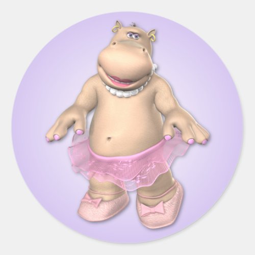 Hippo TuTu Sticker