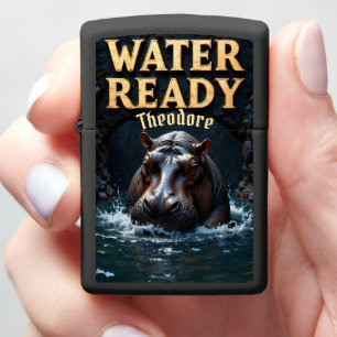 Hippo Water Ready Cave Archway Splash. Zippo Lighter